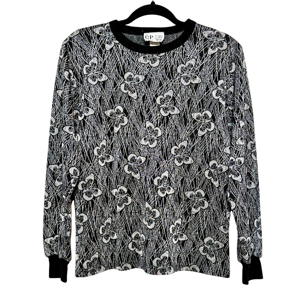 Vintage Y2K Indie Sleaze Metallic Knit Top Womens Sz M Fairy Grungecore Alt Girl